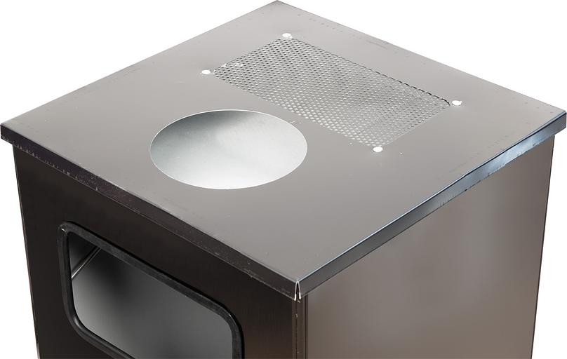 Урна 80 литров Квадро-11 черный фото 2