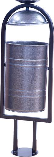 Урна металлическая с пепельницей 1050х370х300 мм серый антик фото 1