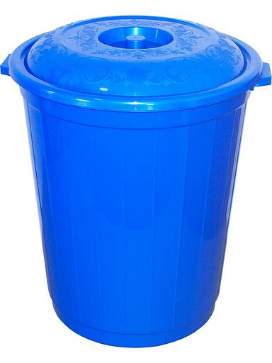 Бак (90 л) синий с крышкой фото 1