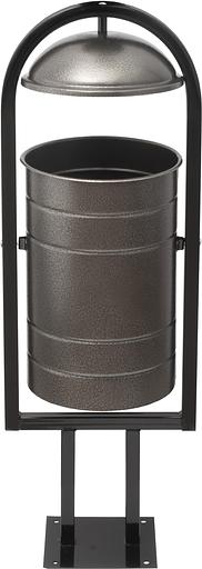 Урна уличная 330х280х980 серебряная фото 1