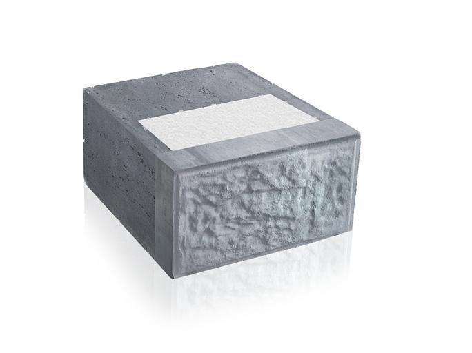 Термоблок рядовой фактурованный «рваный камень» 200х396х390 мм фото 1