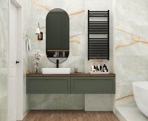 Onyx dawn mint керамогранит зеленый полированный 60x120 опт фото 2