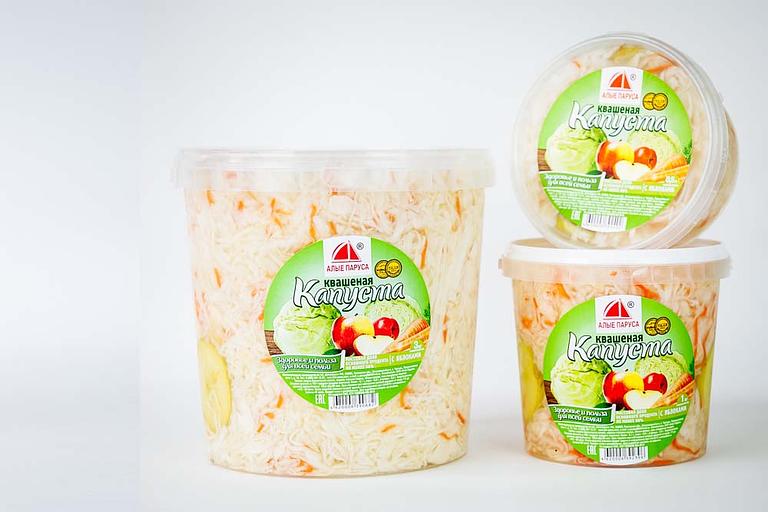 Капуста квашеная с яблоками ОПТ фото 1