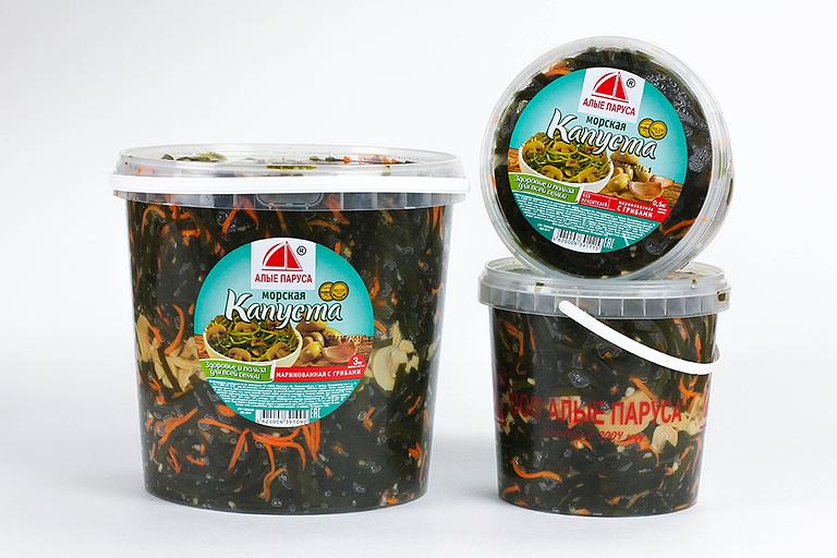 Морская капуста маринованная c грибами ОПТ фото 1