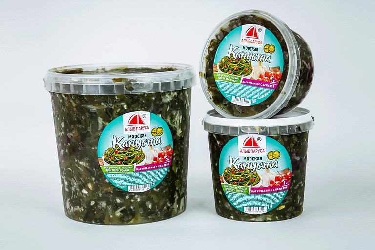 Морская капуста маринованная c клюквой ОПТ фото 1