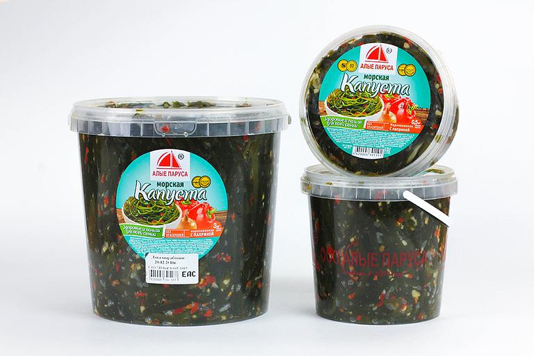 Морская капуста маринованная c паприкой ОПТ фото 1