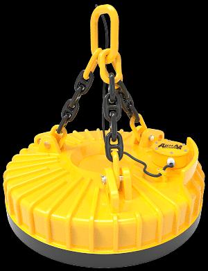 Круглые грузоподъемные электромагниты для перегрузки скрапа, слябов и листовой стали - ДКМ 120 Л А фото 1