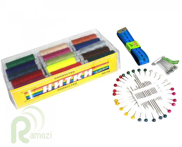 Нитки цветные в наборе 30 шт фото 2