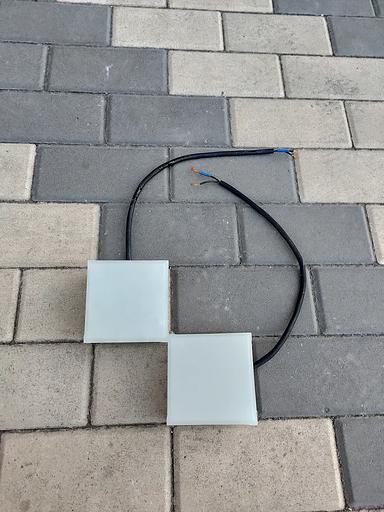 Набор уличных светодиодных Led тротуарных светильников для брусчатки из 2х шт., 100х100 мм, белый холодный фото 6