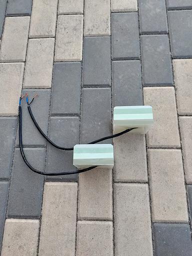 Набор уличных светодиодных Led тротуарных светильников для брусчатки из 2х шт., 100х100 мм, синий фото 6