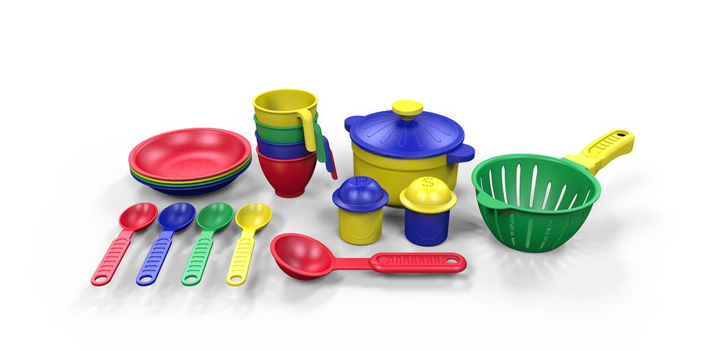 Набор посуды с кастрюлей 17 предметов ОПТ фото 1