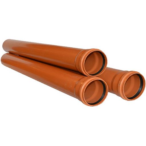 Труба рыжая ПВХ «Солекс» 110х3,2х1000 мм ОПТ фото 1
