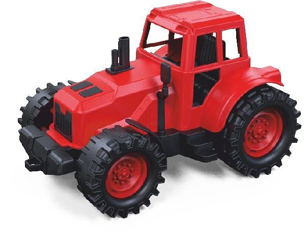 Трактор без ковшей 21 см (красно-черный) ОПТ фото 1
