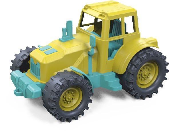 Трактор без ковшей 21 см (серо-желтый) ОПТ фото 1