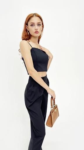 Топ черный на лямках, Опт фото 1