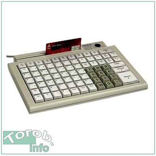 KB-847AD Программируемая клавиатура, черная. со считывателем магнитных карт на 3 дорожки фото 1