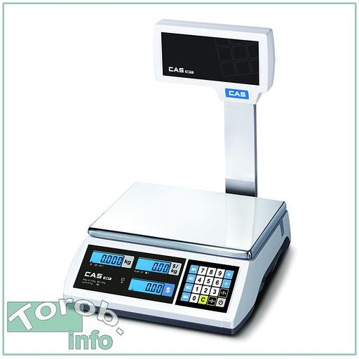CAS ER JR-15CBU - Торговые весы. со стойкой фото 1