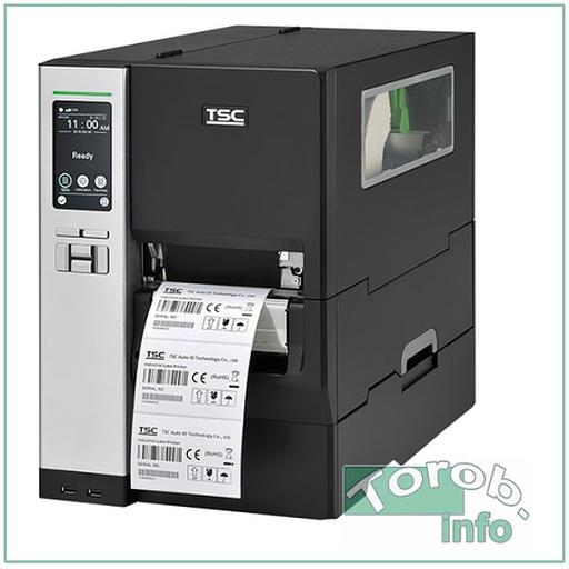 TSC MH240P (Touch LCD) с намотчиком - промышленный принтер этикеток. 203dpi, 356 мм/с, дисплей 4,3", длина печати 25400 мм, внутренний намотчик полного рулона фото 1