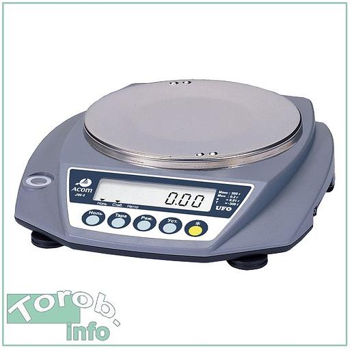 ACOM JW-1-2000 - весы счетные электронные. max-2000 г, d-0,1 г фото 1