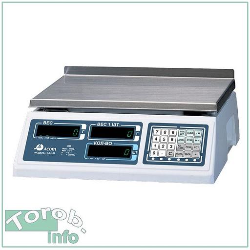 ACOM AC-100-20 - весы счетные. 20 кг, d-2 г, калибровка Внешняя Подключение к ПК через интерфейс RS-232C. фото 1