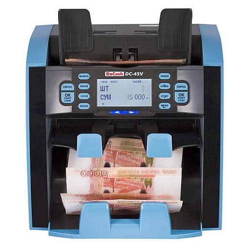 DoCash DC-45V - Двухкарманный счетчик банкнот 3-валютный. 2 кармана, 3-валютная версия, CIS, печать серийных номеров фото 1