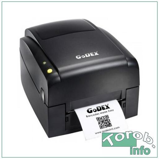 Godex GE300-U - термо/термотрансферный принтер, 203dpi. только USB, увеличена скорость печати, возможность установки резака фото 1