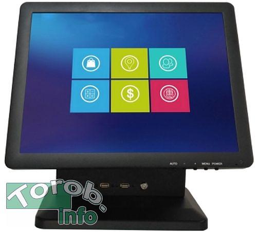 POS-компьютер моноблок OL-P06 экран 15“ сенсорный емкостной безрамочный. J3455, 4Gb, SSD 128Gb, MSR, USB, 2xCOM фото 1