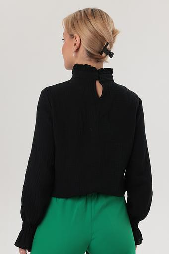 Блузка 100% хлопок 4119/03/Черный фото 5