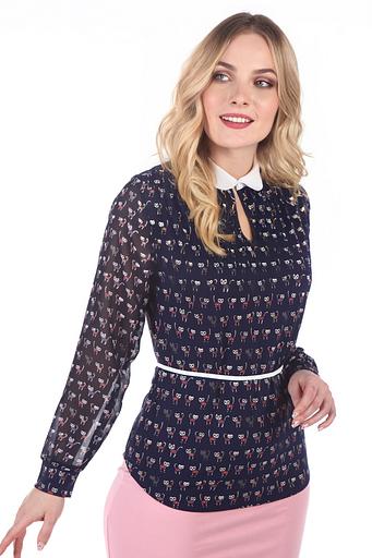 Блузка женская 1146-24/03/Синий, розовый фото 3