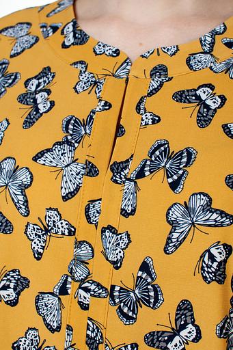 Блузка женская 1986-23/12/Горчичный, синий фото 4