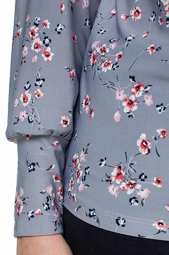 Блузка женская 1993-94/51/Серо-голубой, белый фото 3