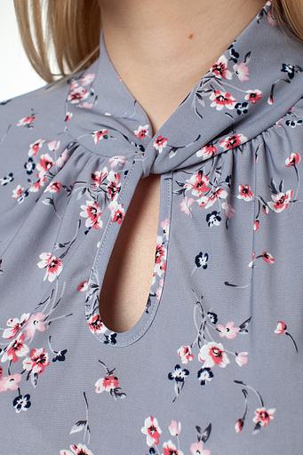 Блузка женская 1993-94/51/Серо-голубой, белый фото 2