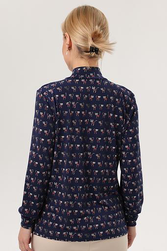 Блузка женская 1993-94/59/Темно-синий, бежевый фото 4