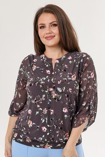 Блузка женская 3055-23/09/Сливовый, белый фото 1