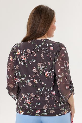 Блузка женская 3055-23/09/Сливовый, белый фото 4