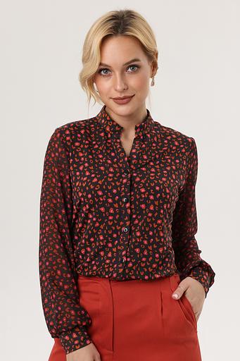 Блузка женская 4015-24/01/Черный, красный фото 3