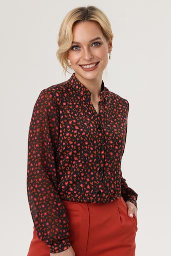 Блузка женская 4015-24/01/Черный, красный фото 4