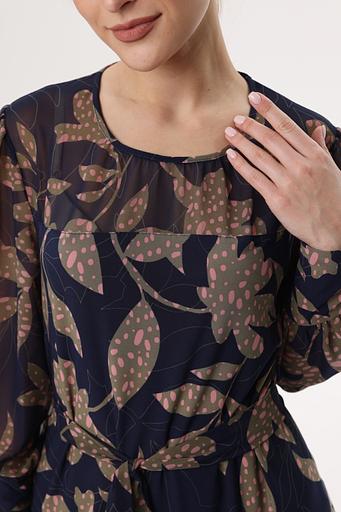 Блузка женская 4021-27/02/Темно-синий, розовый фото 5