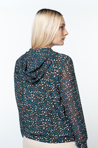 Блузка женская 4090-24/01/Коричневый, синий фото 6