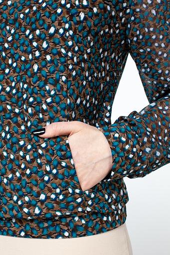 Блузка женская 4090-24/01/Коричневый, синий фото 7