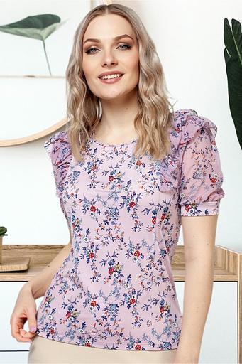 Блузка женская 4106-22/04/Розовый, синий фото 1