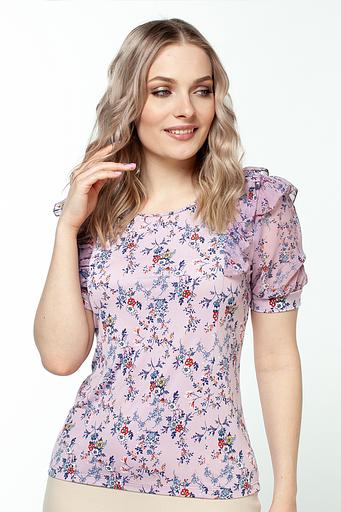 Блузка женская 4106-22/04/Розовый, синий фото 2