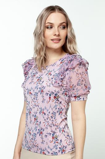 Блузка женская 4106-22/04/Розовый, синий фото 3
