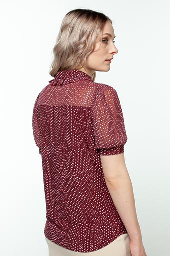 Блузка женская 4112-22/01/Бордовый, белый фото 3