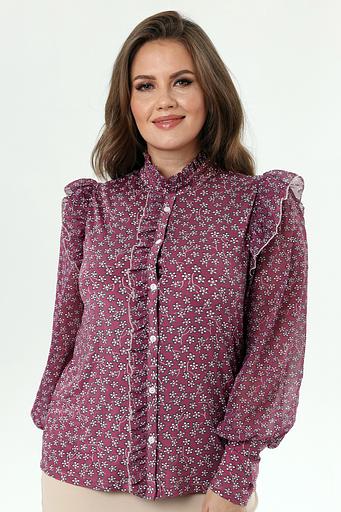 Блузка женская 7014-27/07/Брусничный, белый фото 3