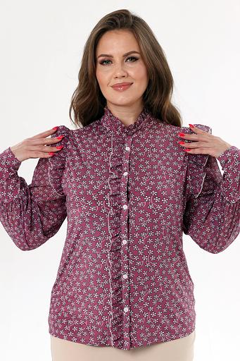 Блузка женская 7014-27/07/Брусничный, белый фото 5