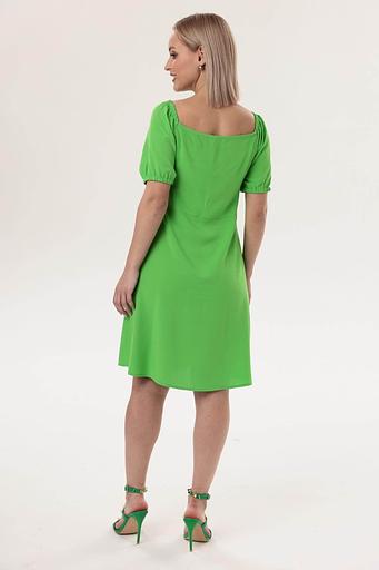 Платье штапель 6074/03/Зеленый лайм фото 9
