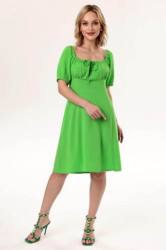 Платье штапель 6074/03/Зеленый лайм фото 1