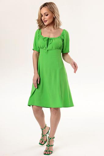 Платье штапель 6074/03/Зеленый лайм фото 4