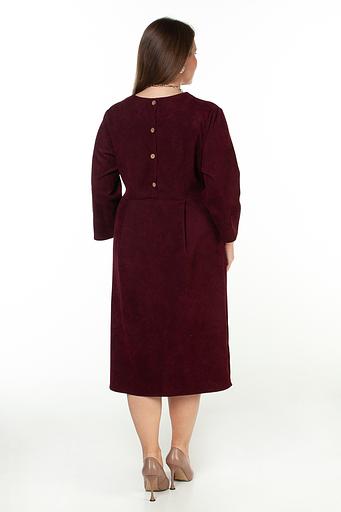 Платье вельвет 6044/02/Бордовый фото 4